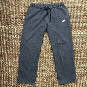 Nike Club Fleece Open Hem Men's Sweatpants (XL) Dark Grey  804395-071